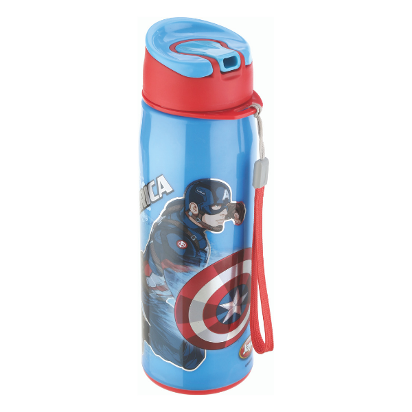 Jayco Flip & Sip Insulated Water Bottle with Stainless Steel Inner - Marvel Captain America